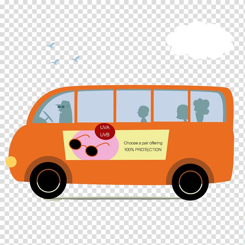 Bus Cartoon Illustration, Cartoon Bus transparent background PNG clipart