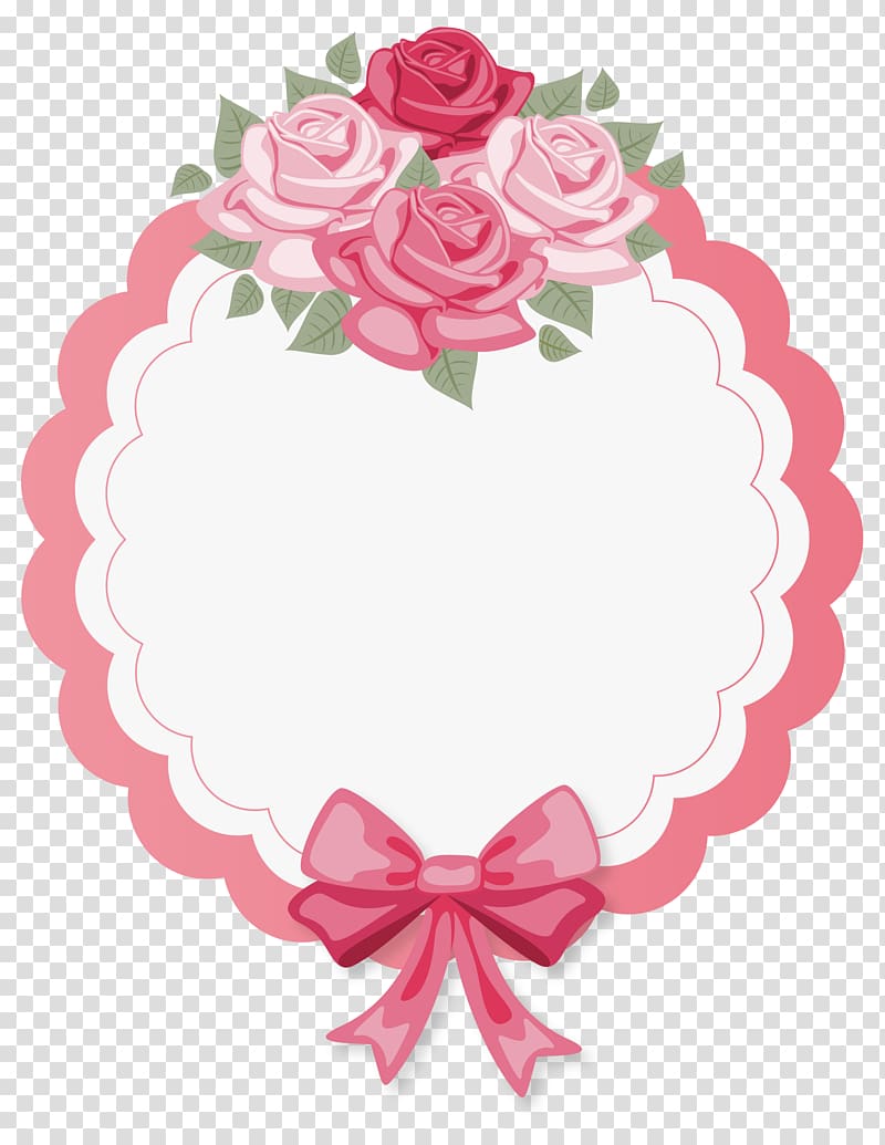 Mother\'s Day Flower bouquet, pink border transparent background PNG clipart