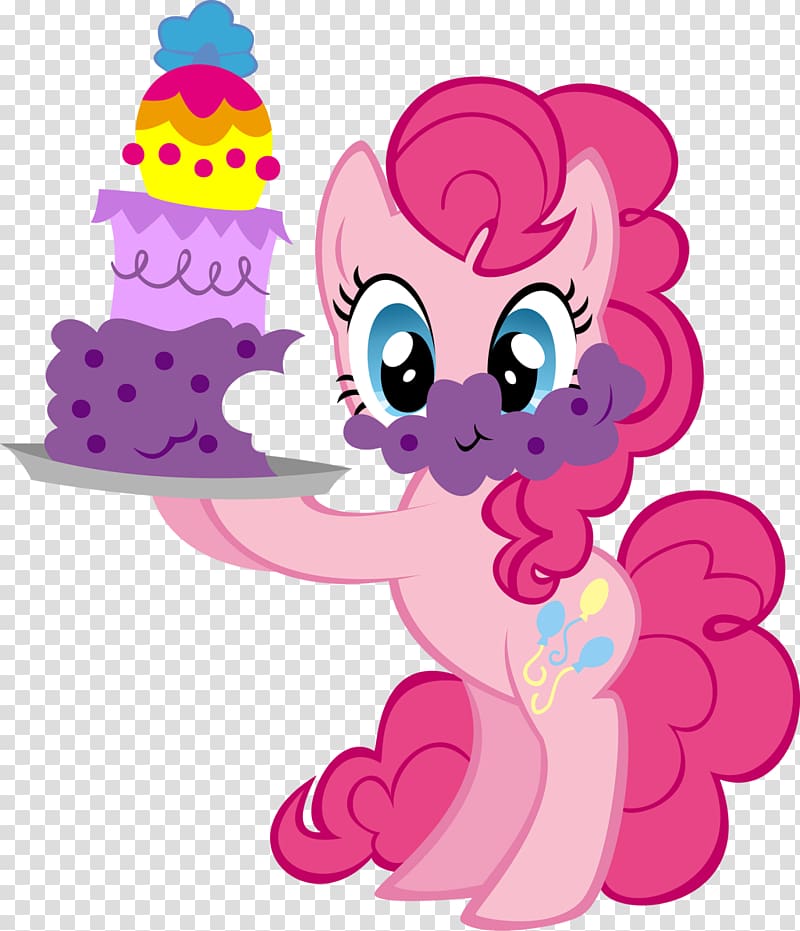 My Little Pony character carrying cake , Pinkie Pie Rainbow Dash Rarity Twilight Sparkle Applejack, My little pony transparent background PNG clipart