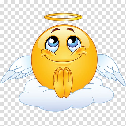 angel emoji illustration, Emoticon Smiley Emoji , Begging .ico transparent background PNG clipart