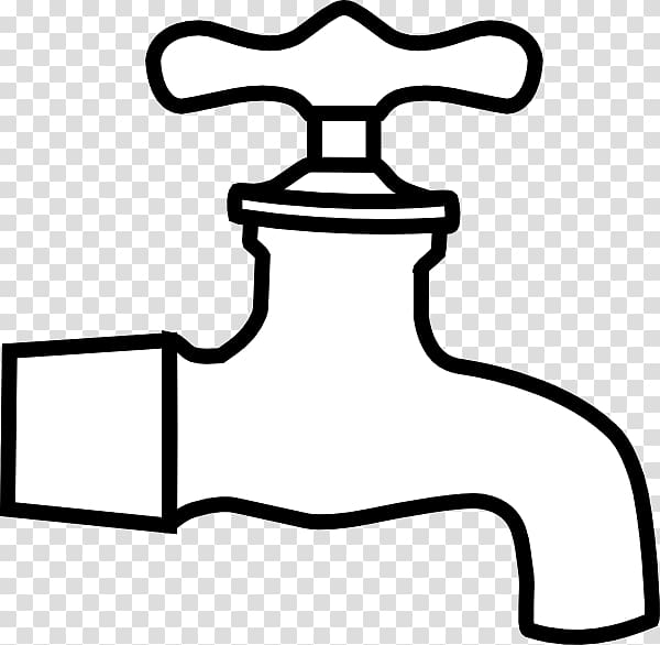 Tap water Black and white , Plumbing transparent background PNG clipart