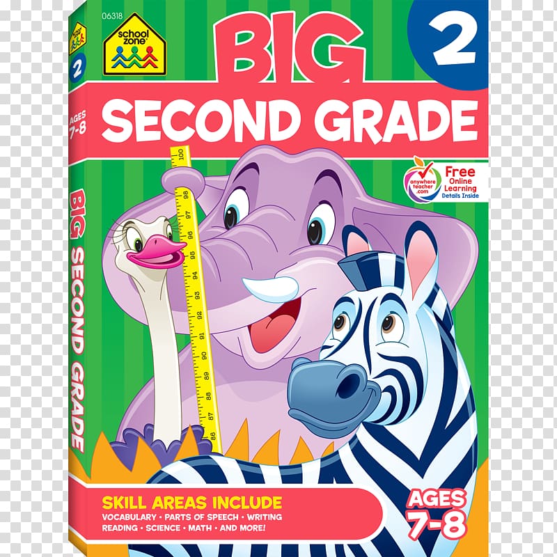 Big Second Grade Workbook Big Preschool Workbook School Zone, school transparent background PNG clipart