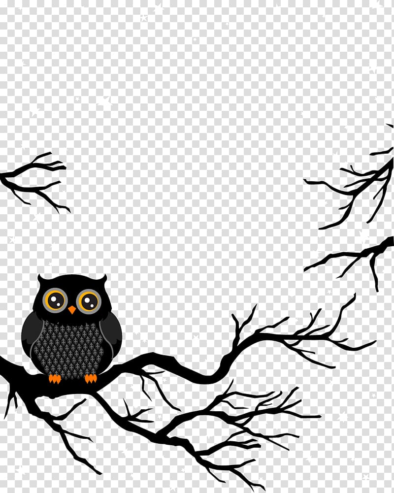 Owl , Owl on the branches transparent background PNG clipart