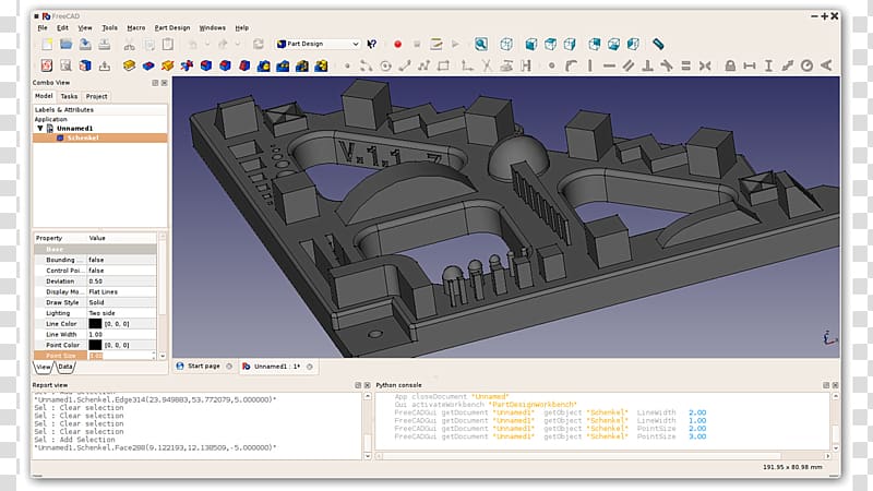 FreeCAD Computer-aided design Computer Software 3D modeling software Free software, design transparent background PNG clipart