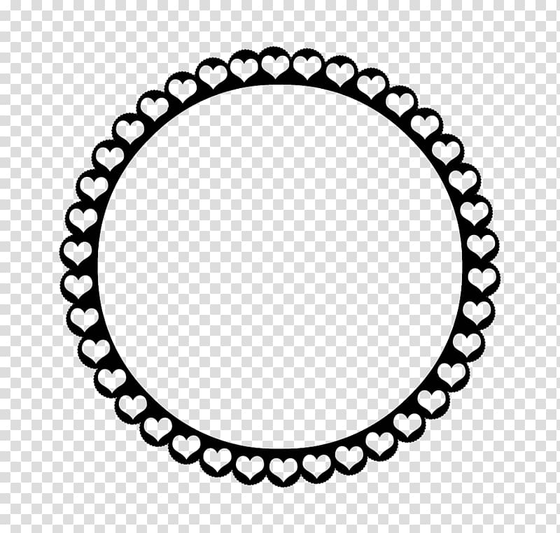 round black heart-print frame illustration, Business England Management Company Logo, circulo transparent background PNG clipart