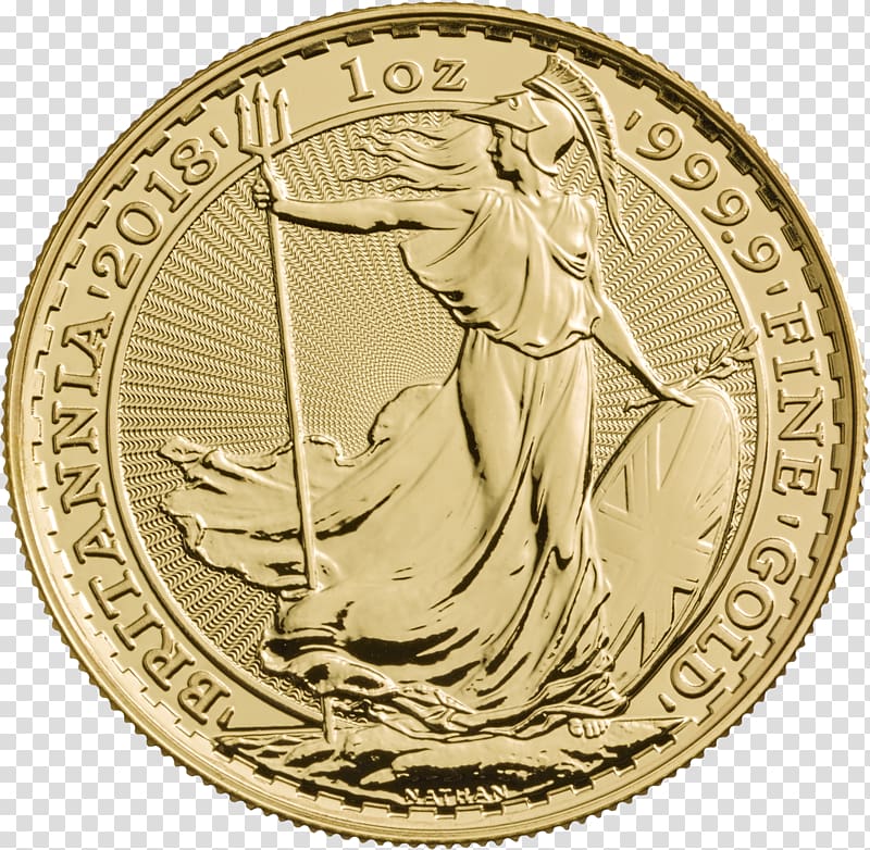 Royal Mint Britannia Bullion coin Gold coin, bullion transparent background PNG clipart