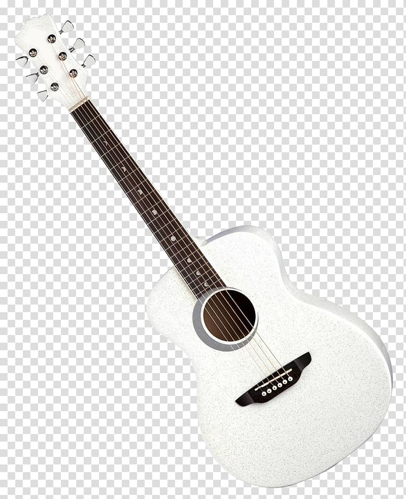 white dreadnought acoustic guitar , Acoustic guitar Ukulele PicsArt Studio, Guitar transparent background PNG clipart