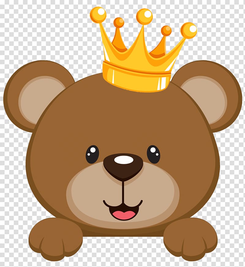 Teddy bear with a clearance crown