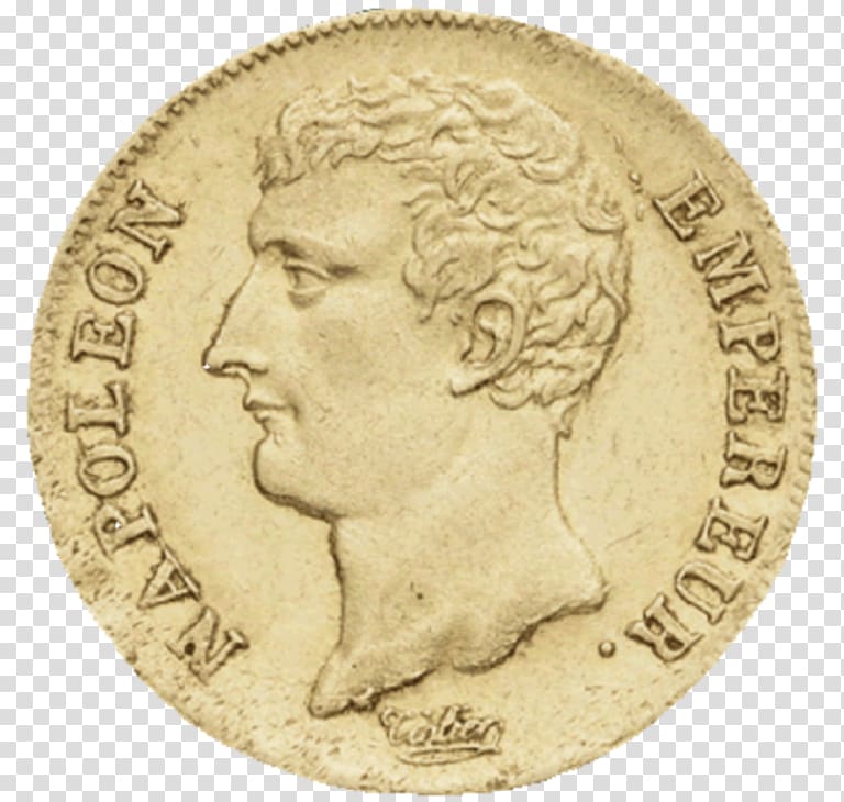 Coin France Napoléon Louis d'or, Coin transparent background PNG clipart