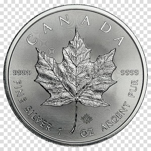 Canadian Silver Maple Leaf Canadian Gold Maple Leaf Bullion coin Canadian Maple Leaf, metal quality high-grade business card transparent background PNG clipart