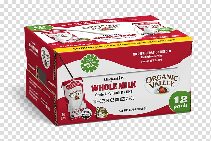 Chocolate milk Organic food Organic Valley, Milk pack transparent background PNG clipart