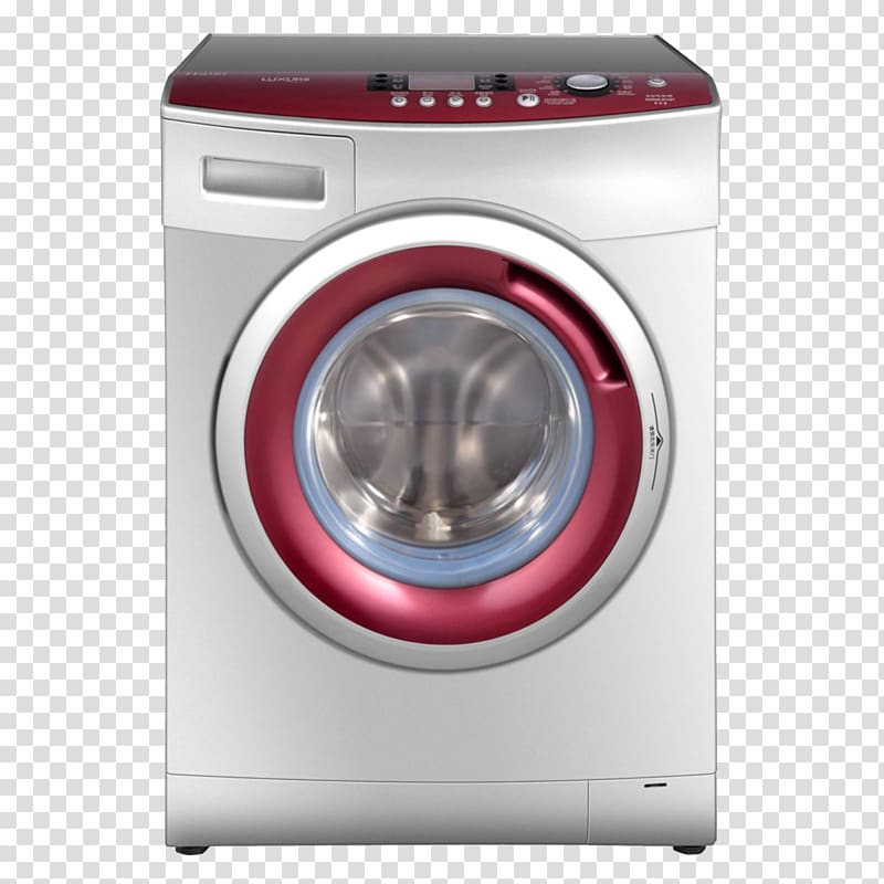 Haier Washing machine Home appliance Major appliance Laundry, Haier washing machine decorative design material free to pull transparent background PNG clipart