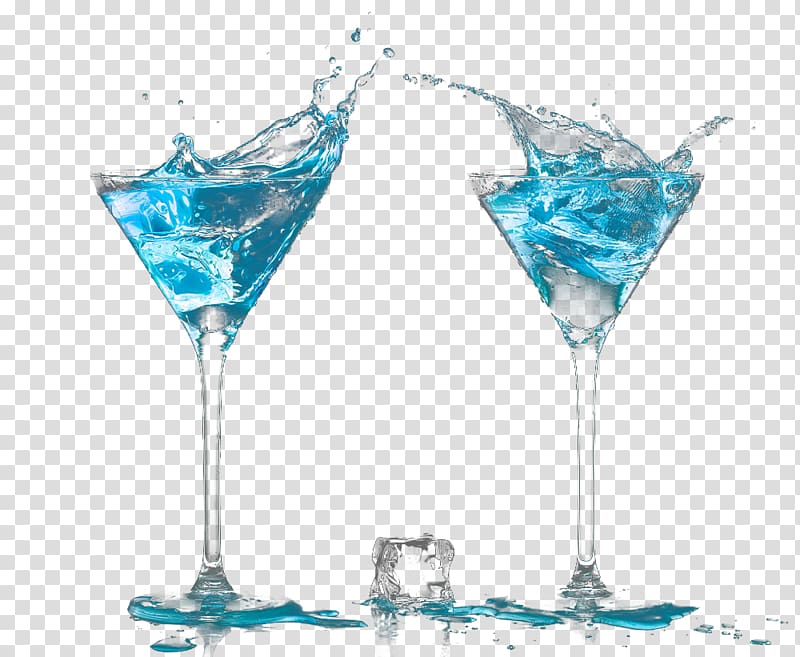 Wine cocktail Blue Hawaii Martini, Blue cocktail transparent background PNG clipart