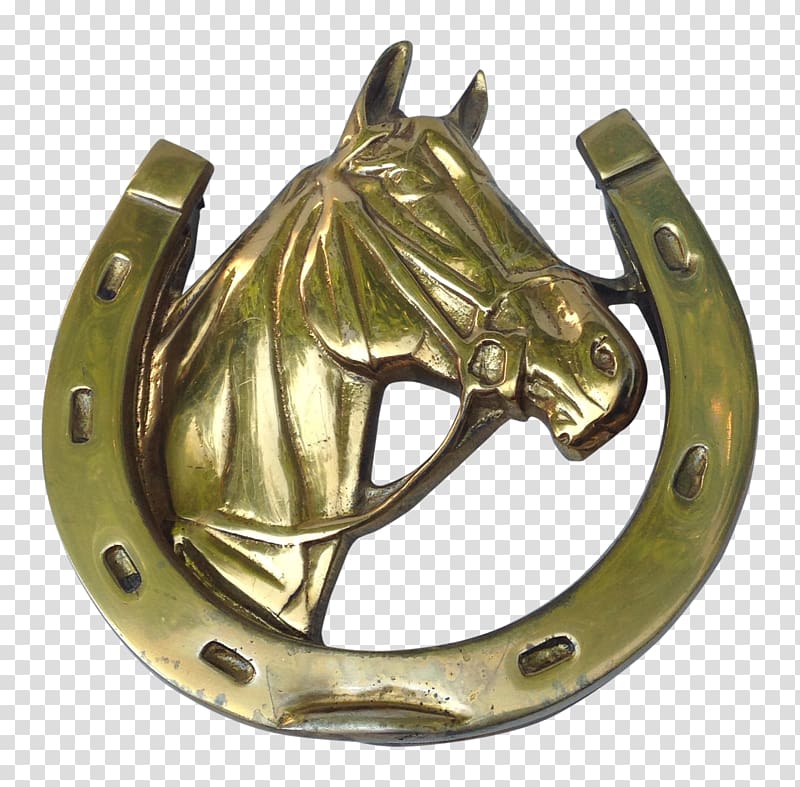 Brass Door Knockers Metal Bronze, horseshoe transparent background PNG clipart