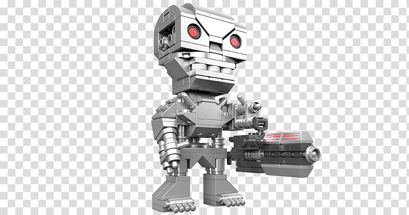 Mega Bloks Mega Kubros Terminator Kubros Assassins Creed Figure Kubros Spock T-1000 Action & Toy Figures, back of terminator t 800 endoskeleton transparent background PNG clipart