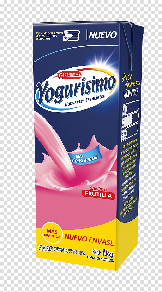 La Serenísima Yoghurt Dairy Products Box, Tetra pack transparent background PNG clipart