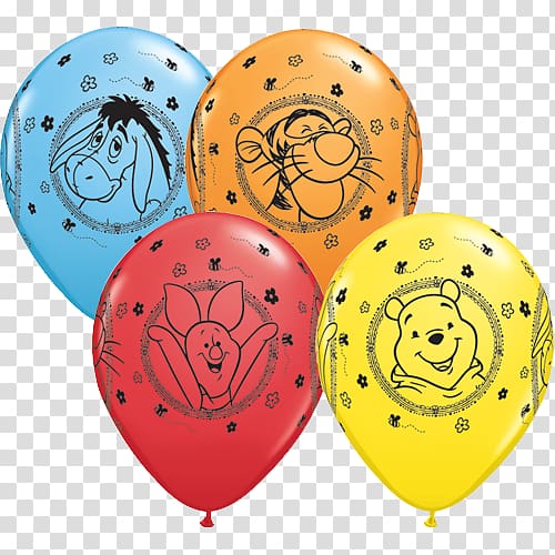 Winnie-the-Pooh Eeyore Piglet Tigger Balloon, winnie the pooh transparent background PNG clipart