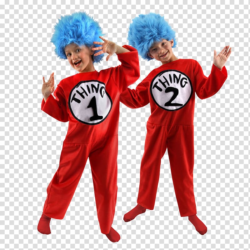 Thing One Thing Two The Cat in the Hat Costume Clothing, dr seuss transparent background PNG clipart