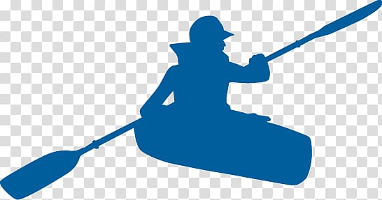 person kayaking , Kayak Blue transparent background PNG clipart