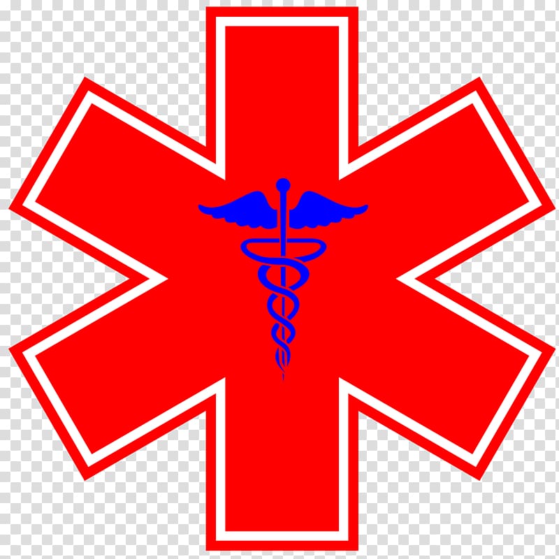 Star of Life Emergency medical services Decal Emergency medical technician, red star transparent background PNG clipart