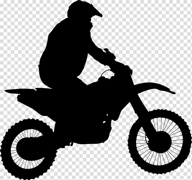 Motocross Motorcycle Silhouette , sillhouette transparent background PNG clipart