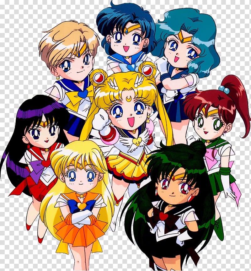 Sailor Moon Sailor Venus Chibiusa Sailor Jupiter Sailor Mercury, Sailor Uranus transparent background PNG clipart