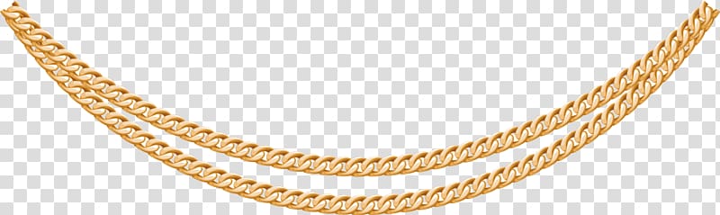gold-colored chain necklace , Necklace Euclidean Metal, Chain transparent background PNG clipart