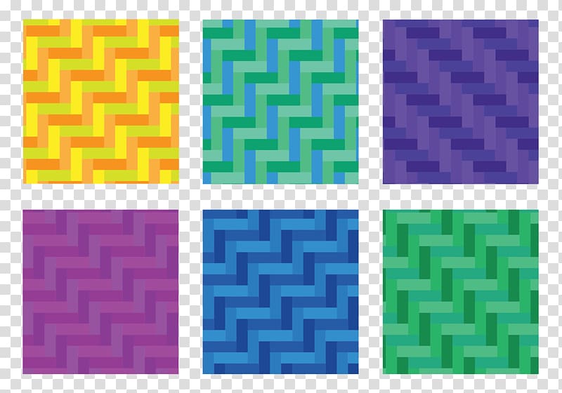 Herringbone pattern Euclidean Pattern, Six brilliant color shading wave transparent background PNG clipart