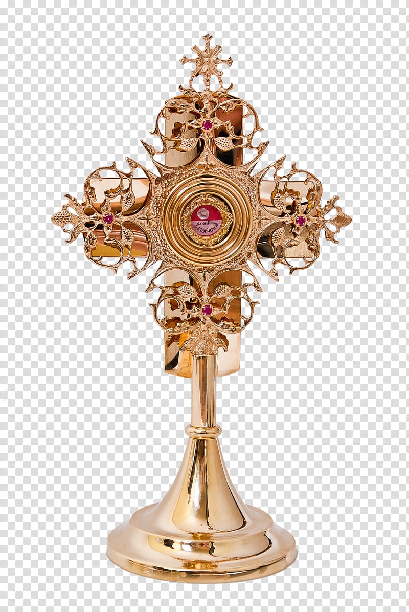 Brass Bell Metal Handicraft Crucifix, Brass transparent background PNG clipart