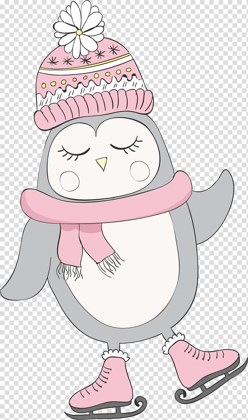 Cartoon Illustration, penguin transparent background PNG clipart