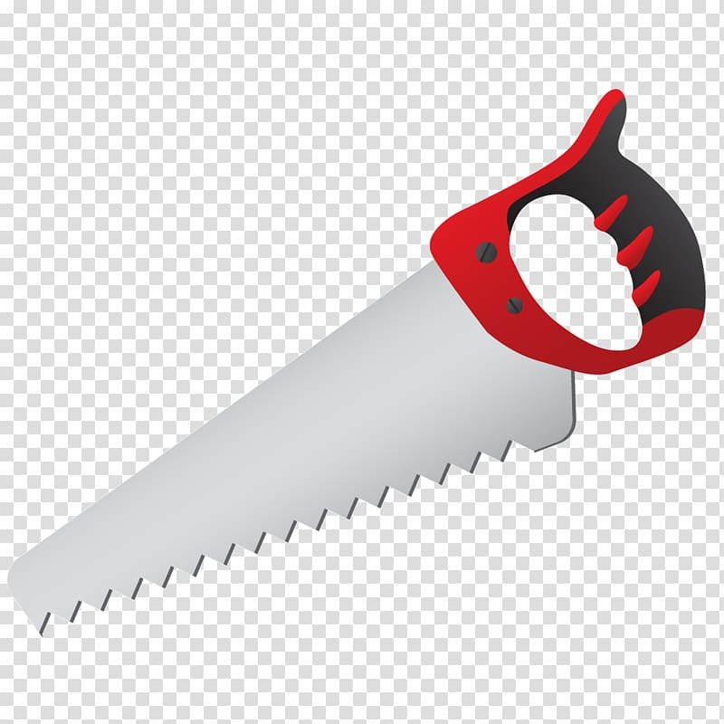 Tool Icon, Metallic red chainsaw transparent background PNG clipart