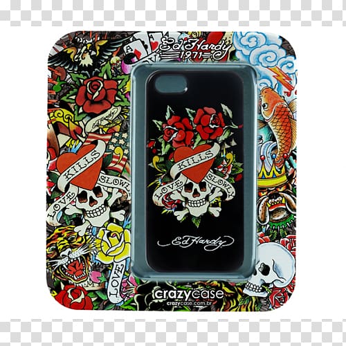 iPhone 4 iPhone 7 Apple Ed Hardy IP4, Ed Hardy transparent background PNG clipart