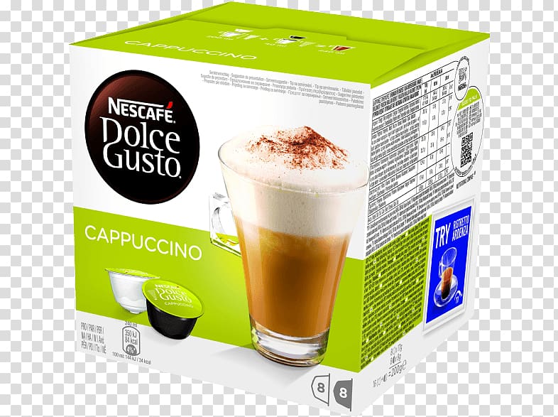 Dolce Gusto Cappuccino Coffee Latte Lungo, Coffee transparent background PNG clipart