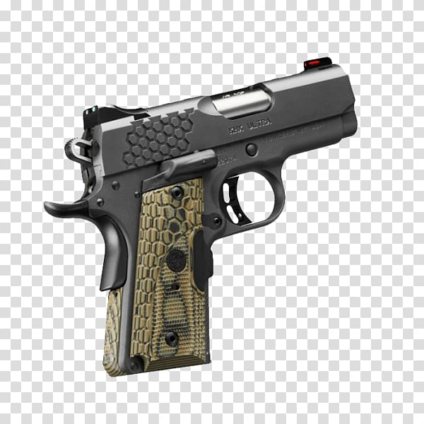 Kimber Manufacturing Kimber Custom .45 ACP 9×19mm Parabellum Firearm, Handgun transparent background PNG clipart