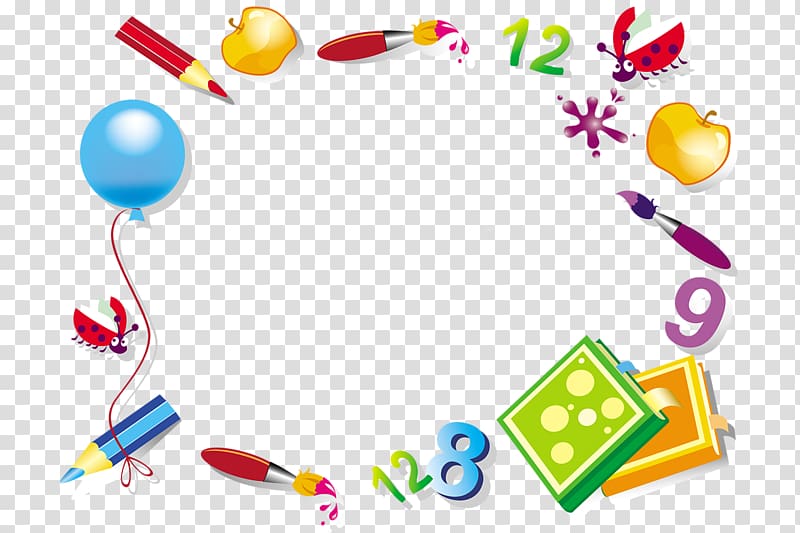 First day of school Education School supplies, school transparent background PNG clipart