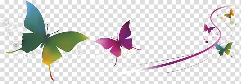Banner, Flying Butterfly transparent background PNG clipart