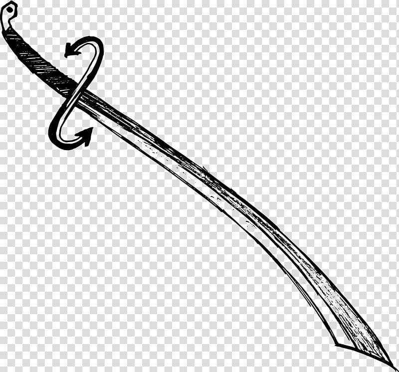 Sword Weapon Sabre Drawing, doodle transparent background PNG clipart