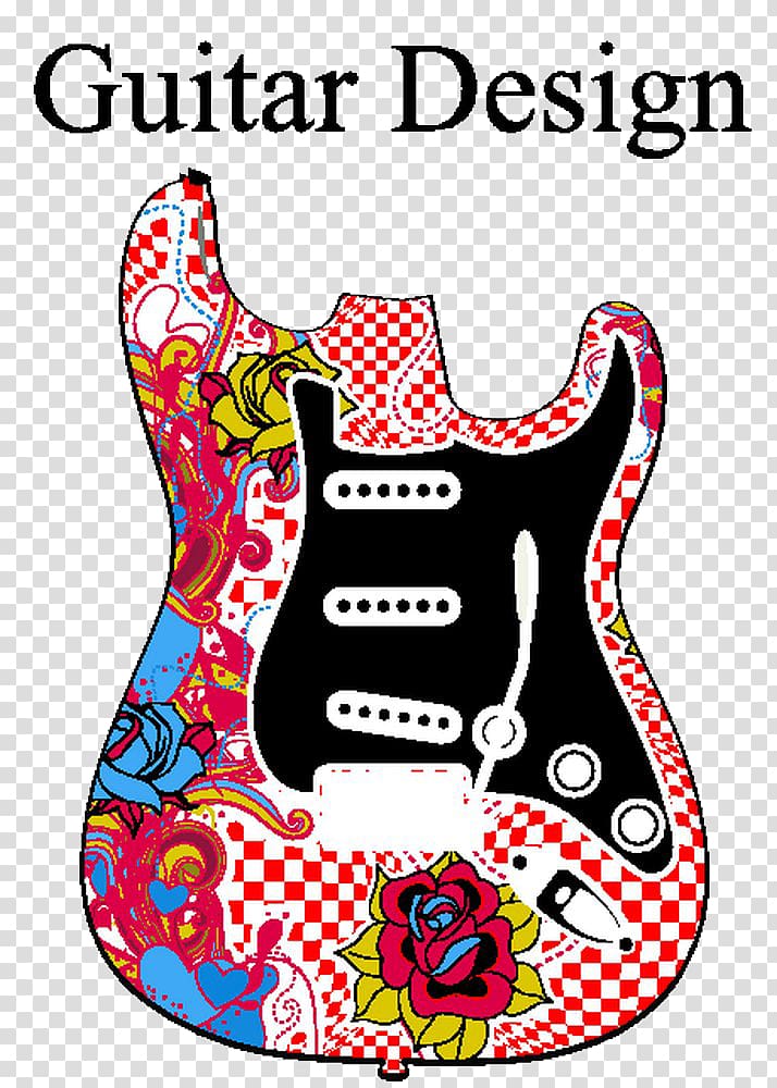 Visual arts Guitar Drawing , Rose Guitar Print transparent background PNG clipart