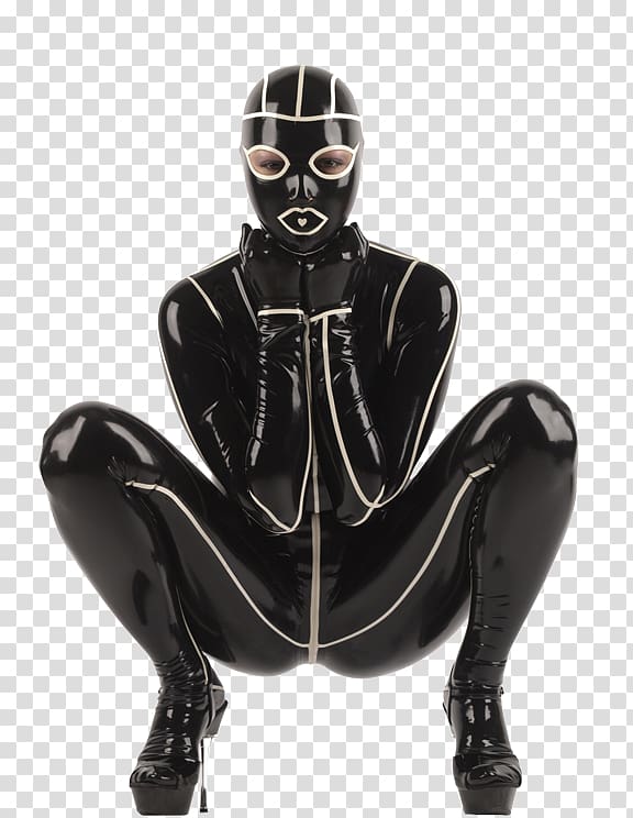 Latex clothing Mask Bondage hood, female mask transparent