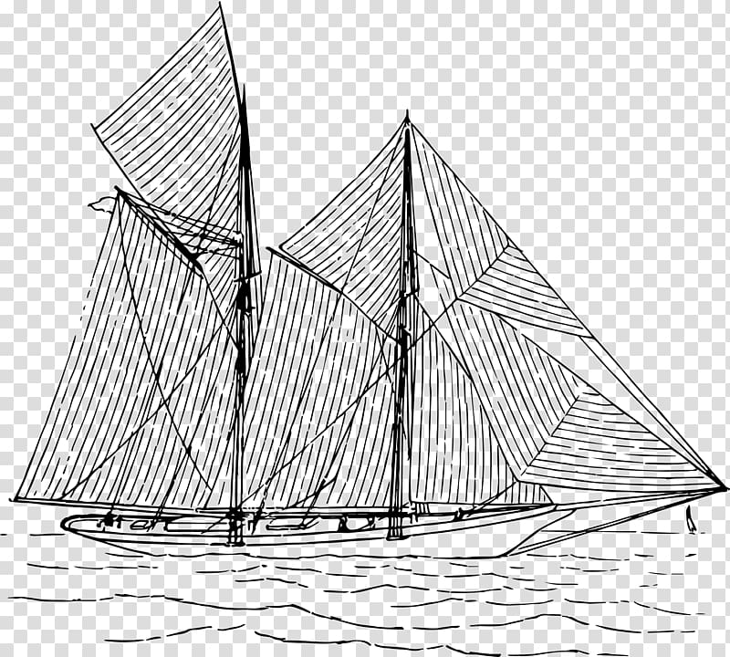 Sailing ship, Sketch Sailing transparent background PNG clipart