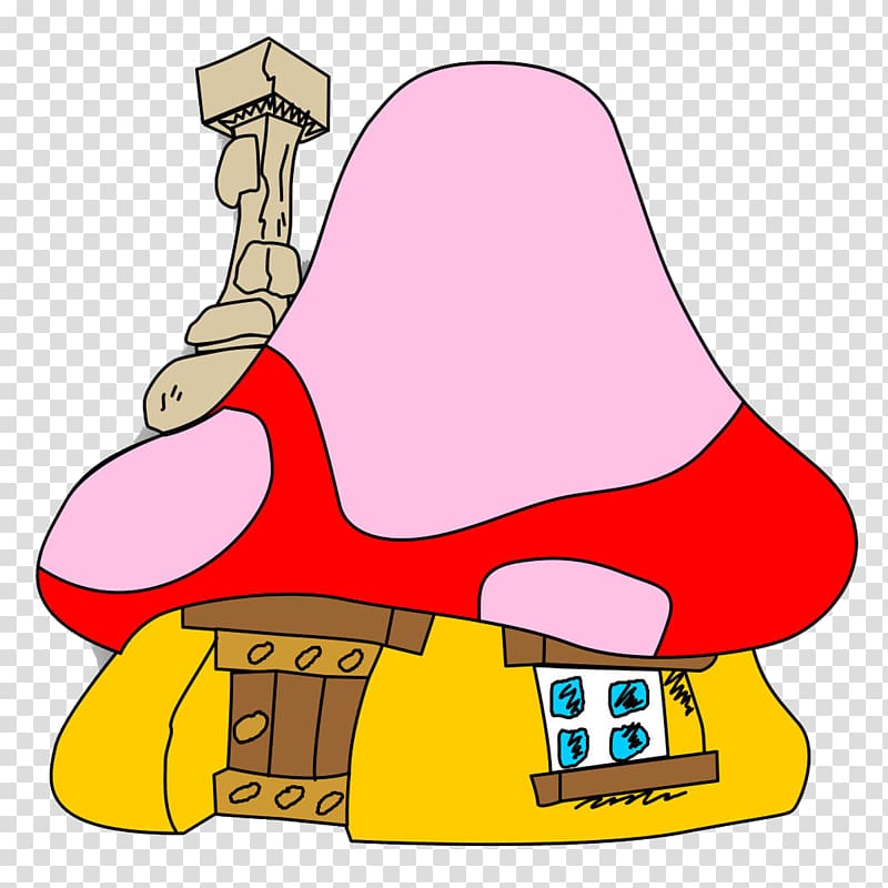 Brainy Smurf Papa Smurf Grouchy Smurf Smurfette , mushroom house transparent background PNG clipart