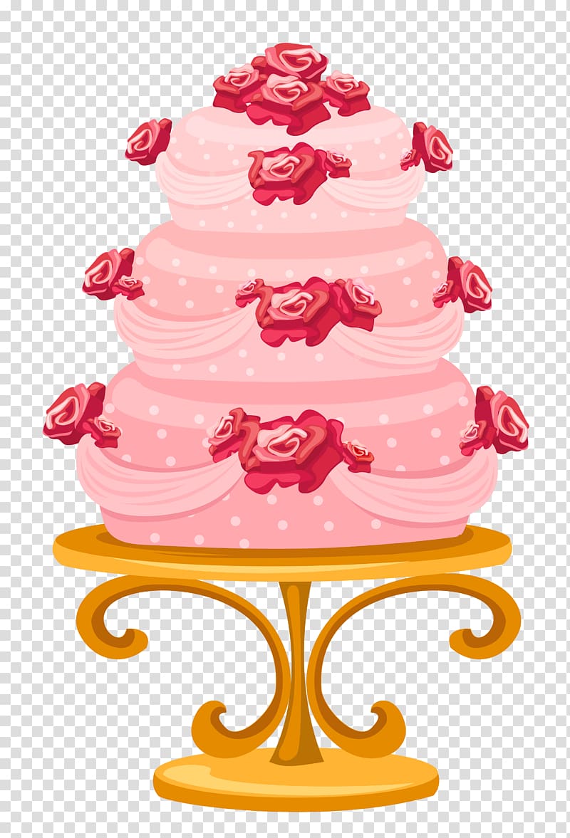 pink 3-layer cake illustration, Birthday cake Wedding cake Cupcake Layer cake Chocolate cake, wedding cake transparent background PNG clipart