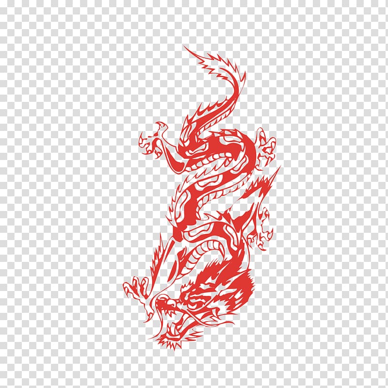 Japanese dragon Chinese dragon , Hand-painted Chinese style dragon transparent background PNG clipart