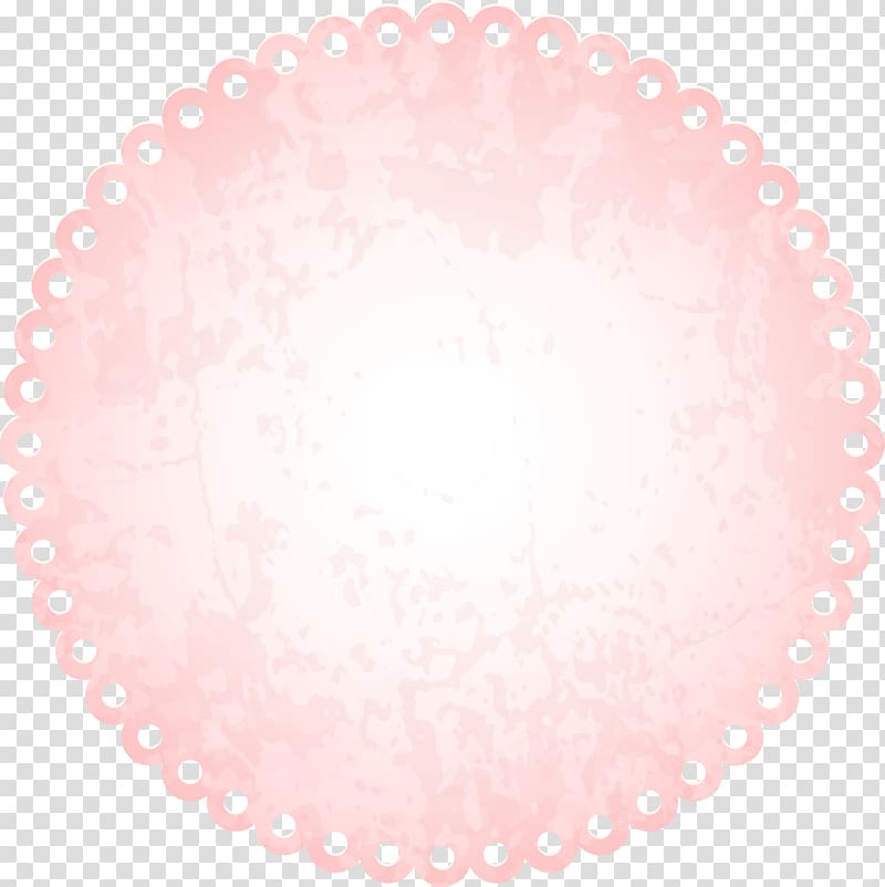 pink lace circle transparent background PNG clipart