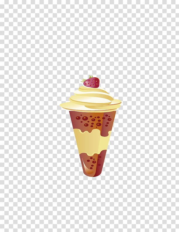Ice cream Milkshake Strawberry, delicious cones transparent background PNG clipart
