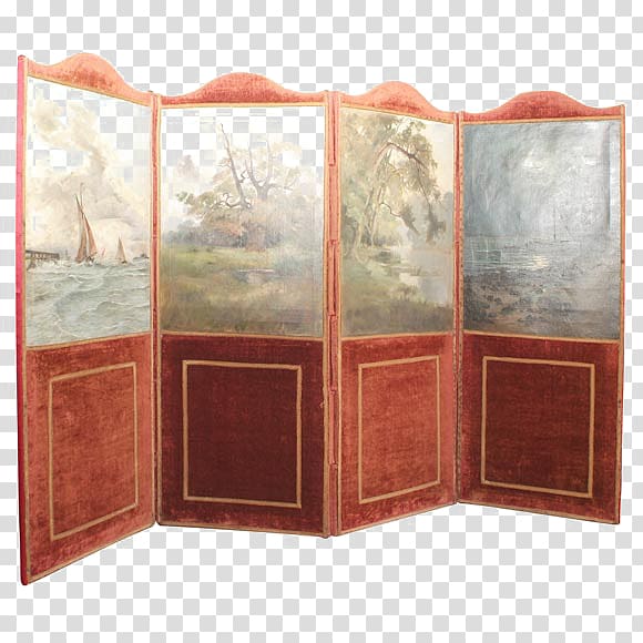 Room Dividers Barbizon Oil painting Folding screen, painting transparent background PNG clipart