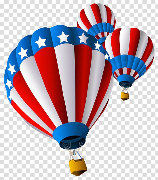 US-themed hot air balloons illustration, Hot air balloon Flight Aviation , USA Air Balloon transparent background PNG clipart