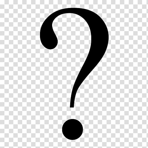 question mark black and white clip art