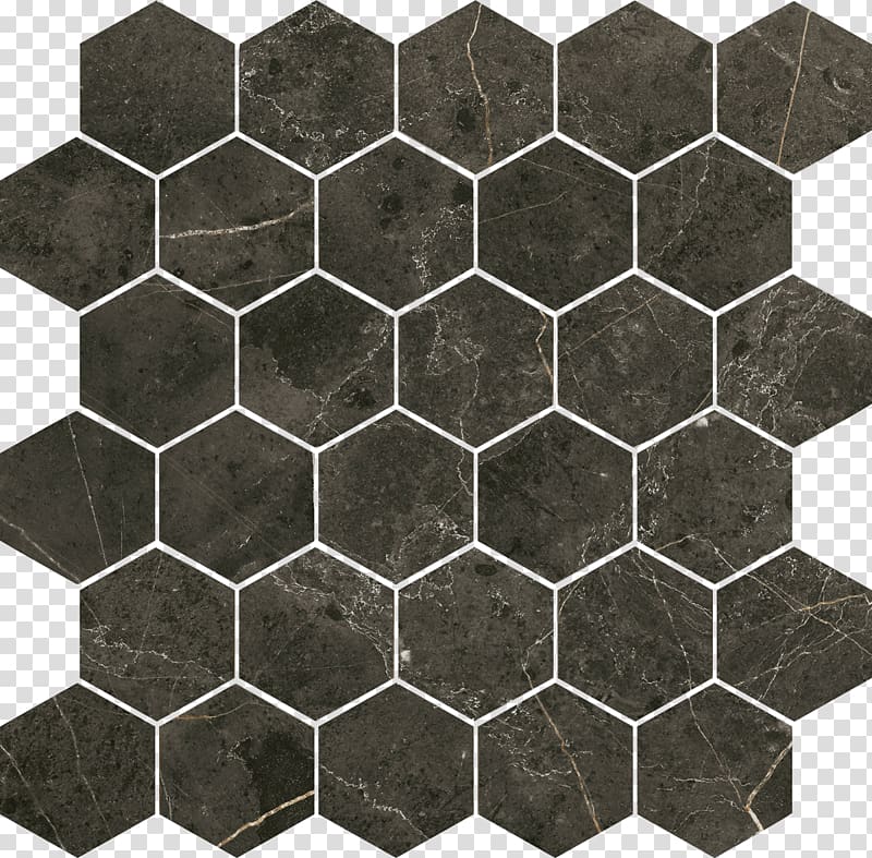 Hexagonal tiling Tile Mosaic Grey, others transparent background PNG clipart