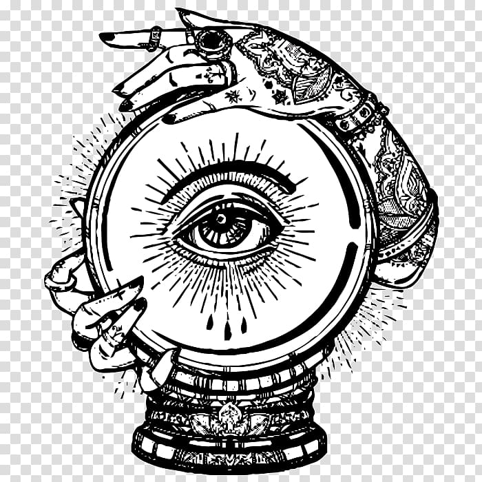 ball with eye , Crystal ball Drawing Fortune-telling, others transparent background PNG clipart